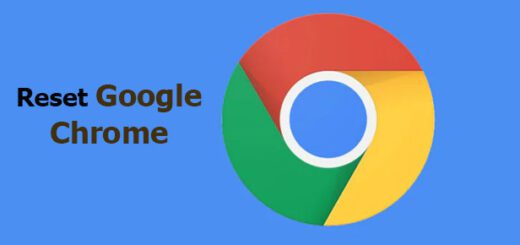 reset Google Chrome