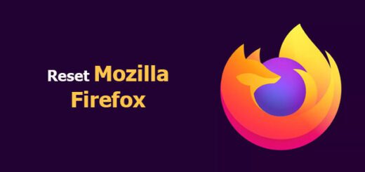 reset Mozilla Firefox