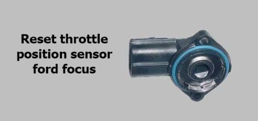 reset throttle position sensor ford focus