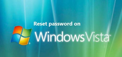 reset password on windows vista